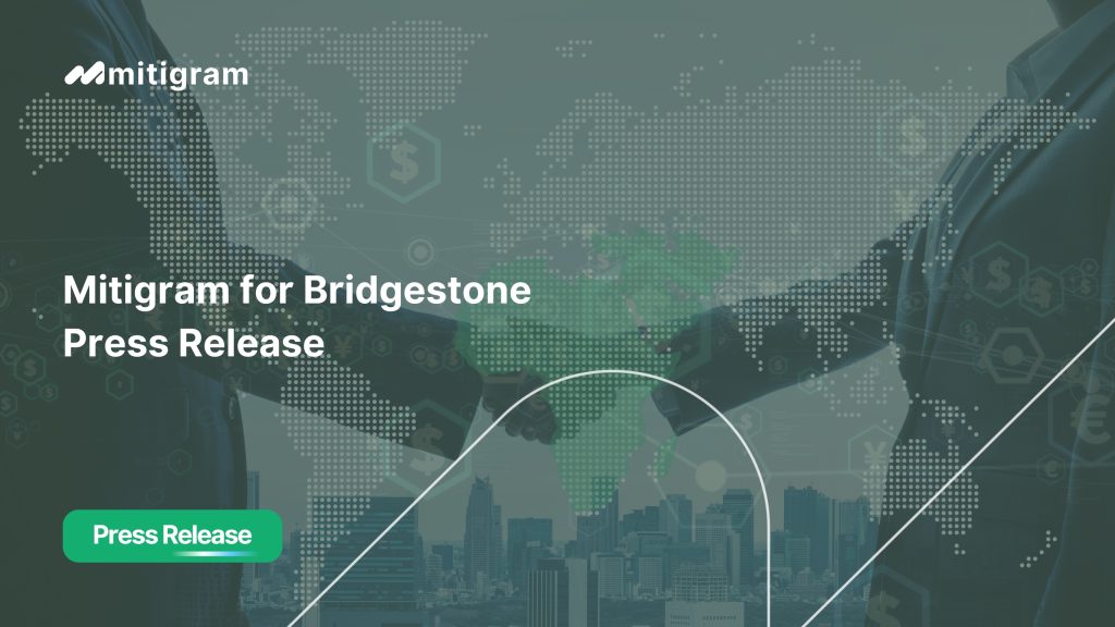 Map showing Bridgestone's MEA operations powered by Mitigram's SWIFT-connected platform